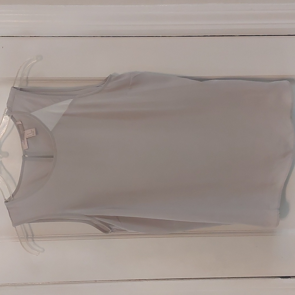 Forever 21  Sheer tank with white triangle